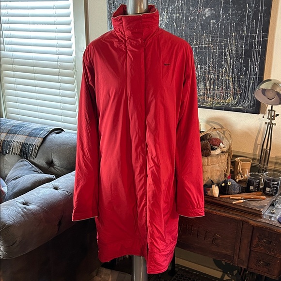 NWOT Vintage Y2K Nike Long Lightweight Quilted Lining Parka - Picture 1 of 14